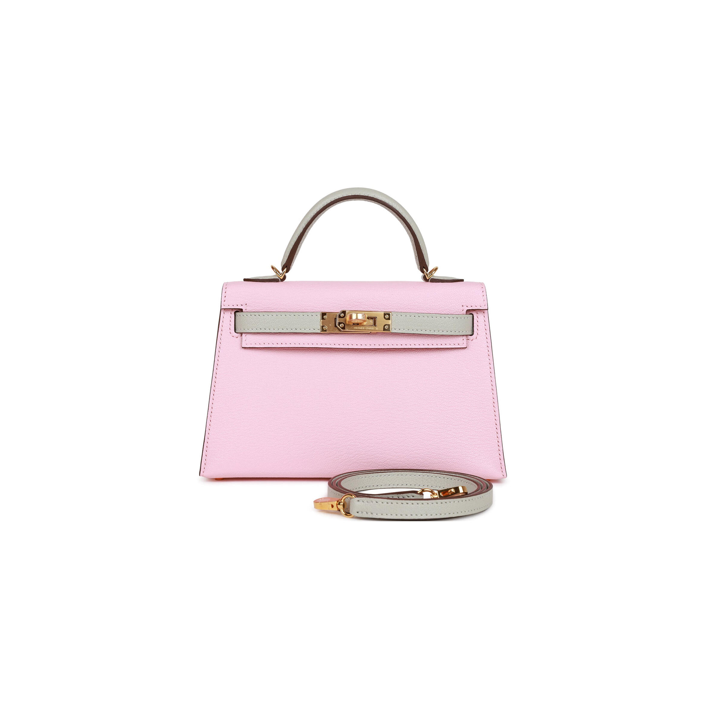 HERMES MINI KELLY CHEVRE GOLD HARDWARE (19*12*5.5cm)